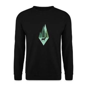 montagnes paysage nature randonnée vacances cadeau - Sweat-shirt Unisexe - noir - Devant - Alina (178cm) & Michal (187cm)