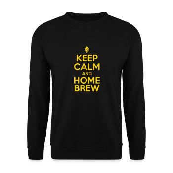 Keep calm and home brew - beer brewing - home - Unisex Sweatshirt - black - Front - Alina (178cm) & Michal (187cm)