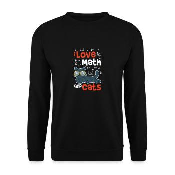 Maths - Unisex Sweatshirt - black - Front - Alina (178cm) & Michal (187cm)