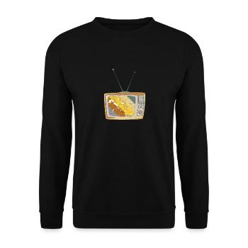 Retro TV - Unisex Sweatshirt - black - Front - Alina (178cm) & Michal (187cm)