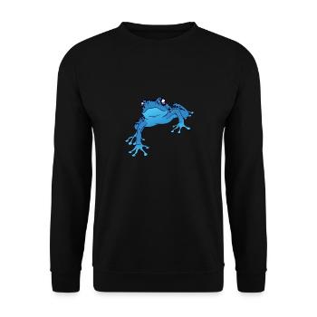 Poison dart frog from the rain forest blue dart frog - Unisex Sweatshirt - black - Front - Alina (178cm) & Michal (187cm)