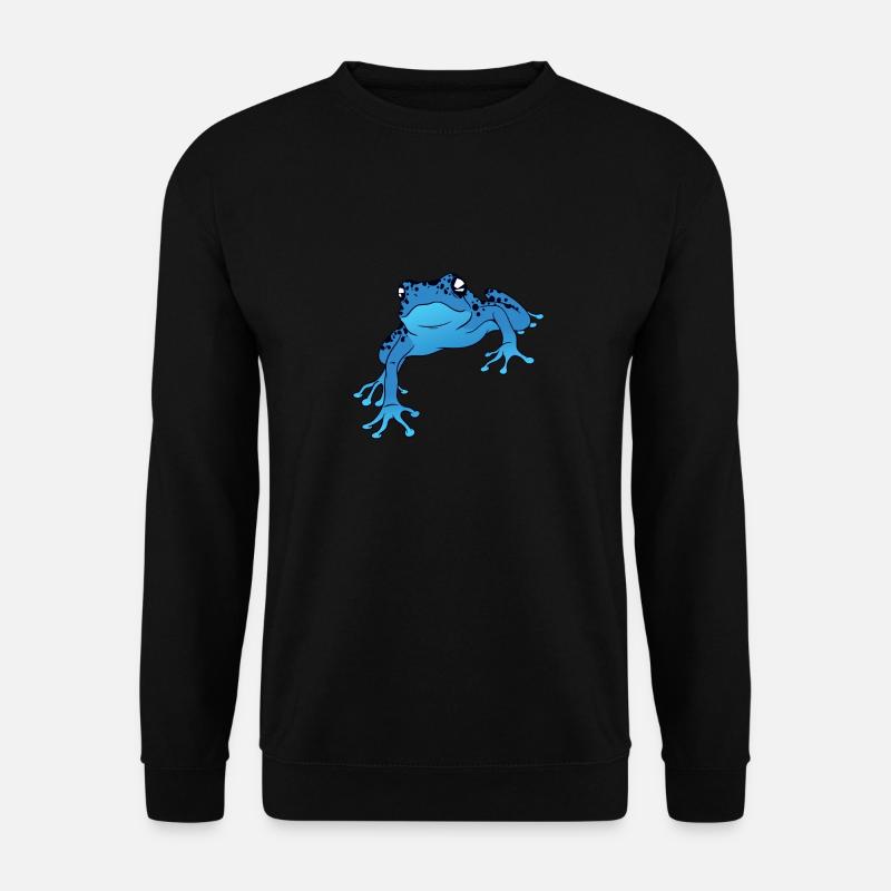 Pfeilgiftfrosch aus dem Regenwald blauer Dart Frog - Unisex Pullover - Schwarz