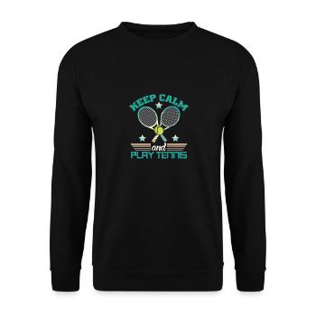 Conception de chemise de sport de jeu de tennis - Sweat-shirt Unisexe - noir - Devant - Alina (178cm) & Michal (187cm)