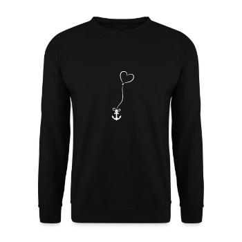 From the heart of Anker Hamburg Edition - Unisex Sweatshirt - black - Front - Alina (178cm) & Michal (187cm)