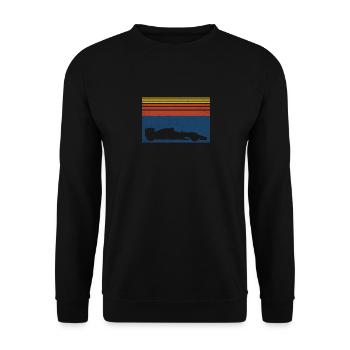 Voiture de course voiture de course rétro cadeau de voiture de course - Sweat-shirt Unisexe - noir - Devant - Alina (178cm) & Michal (187cm)