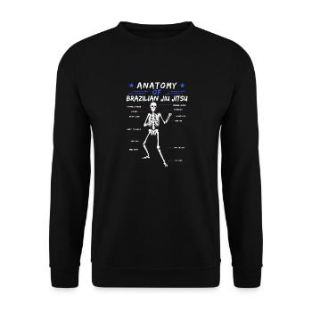 MMA Grappling gift Anatomy of BJJ Brazilian Jiu - Sweat-shirt Unisexe - noir - Devant - Alina (178cm) & Michal (187cm)