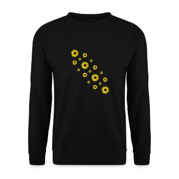 Sunflowers, sunflowers, yellow flowers - Unisex Sweatshirt - black - Front - Alina (178cm) & Michal (187cm)