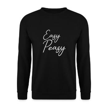 Easy Peasy - very simple and easy - Unisex Sweatshirt - black - Front - Alina (178cm) & Michal (187cm)