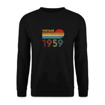 61st birthday gift vintage 1959 vintage - Unisex Sweatshirt - black - Front - Alina (178cm) & Michal (187cm)