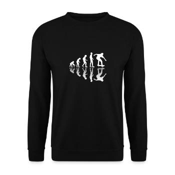 Skateboard Evolution Skater Skating - Unisex Pullover - Schwarz - Vorne - Alina (178cm) & Michal (187cm)