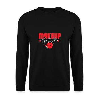makeup, kosmetik, make up artist, make-up, geschen - Unisex Pullover - Schwarz - Vorne - Alina (178cm) & Michal (187cm)