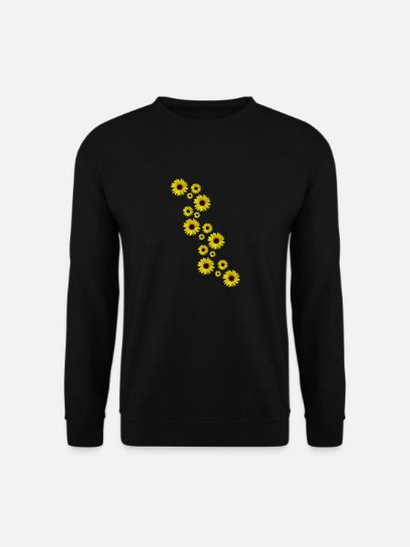 gelbe Sonnenblumen, Sonnenblume, Blumen, Blüten - Unisex Pullover - Schwarz