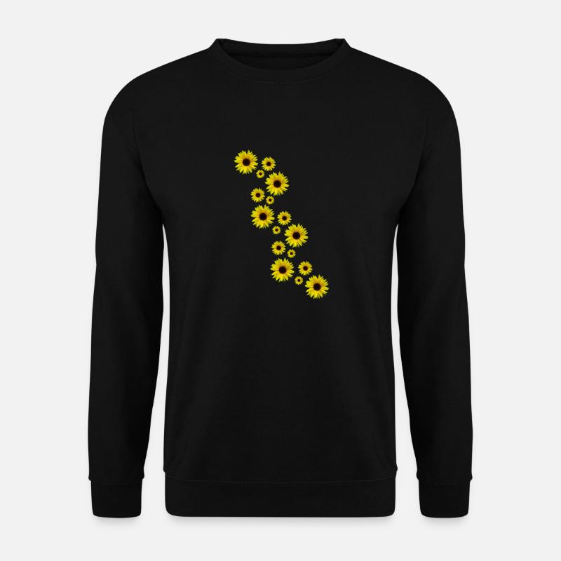 gelbe Sonnenblumen, Sonnenblume, Blumen, Blüten - Unisex Pullover - Schwarz