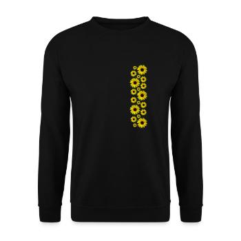 Sunflowers, sunflowers, flowers, flowers, floral - Unisex Sweatshirt - black - Front - Alina (178cm) & Michal (187cm)