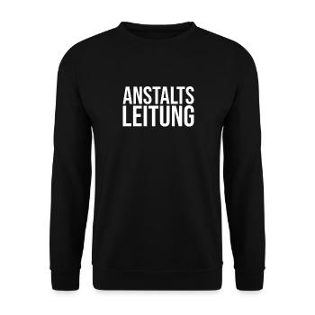 Anstaltsleitung Anstaltsleiter Anstaltsleiterin - Unisex Pullover - Schwarz - Vorne - Alina (178cm) & Michal (187cm)