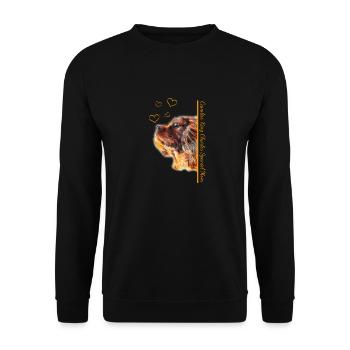 Cavalier King Charles Spaniel Mom - Unisex Sweatshirt - black - Front - Alina (178cm) & Michal (187cm)