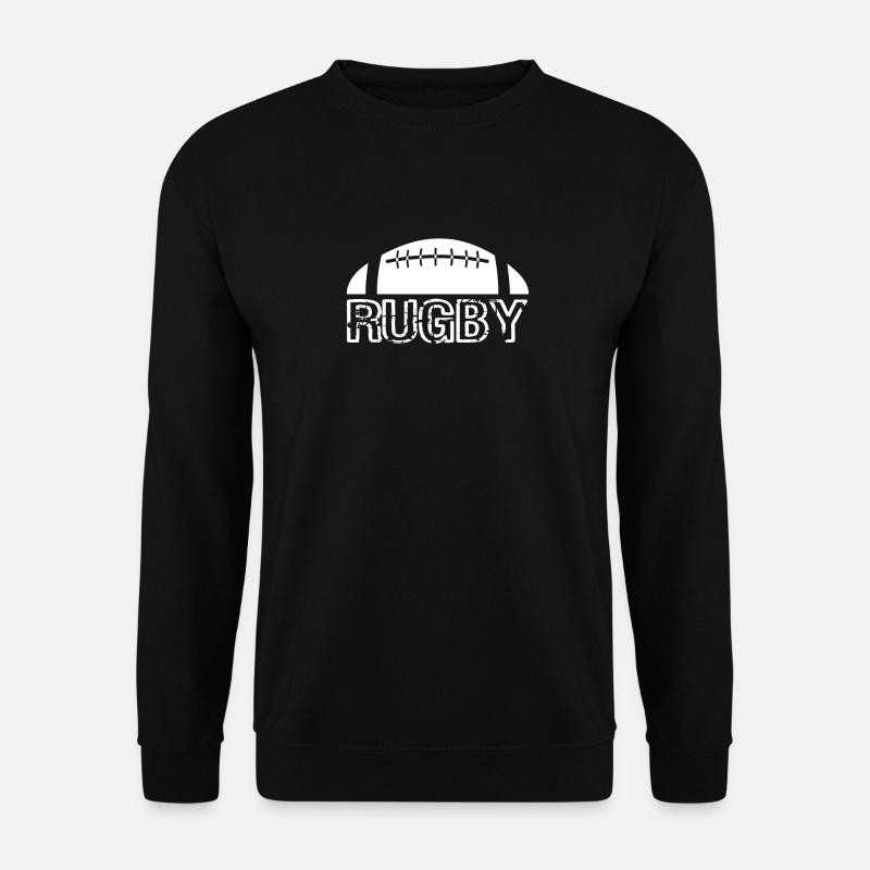 Rugby with rugby ball - Unisex Sweatshirt - black