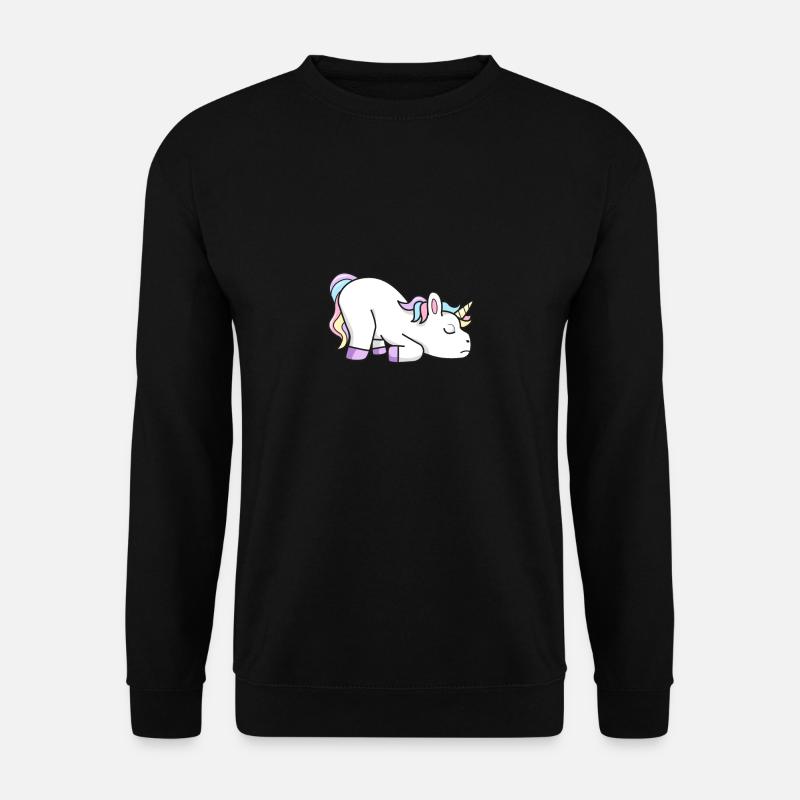 Licorne fatiguée - Sweat-shirt Unisexe - noir
