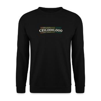 Owner CEO motif - Unisex Sweatshirt - black - Front - Alina (178cm) & Michal (187cm)