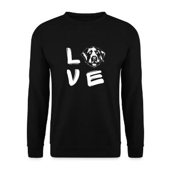 Love German Wirehaired Pointer dog Saint Valentin - Sweat-shirt Unisexe - noir - Devant - Alina (178cm) & Michal (187cm)