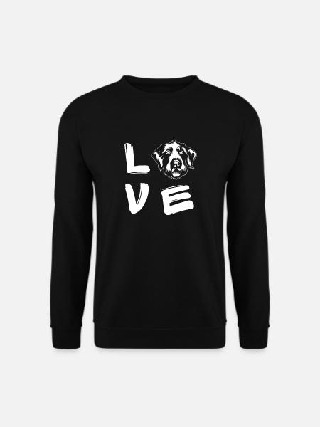 Love Deutsch Drahthaar Hund Valentinstag - Unisex Pullover - Schwarz