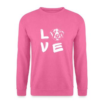 Love German Wirehaired Pointer dog Saint Valentin - Sweat-shirt Unisexe - rose - Devant