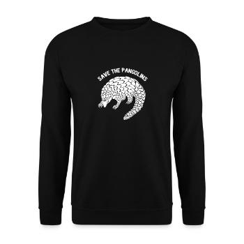 Sauver la vie des pangolins-pangolin - Sweat-shirt Unisexe - noir - Devant - Alina (178cm) & Michal (187cm)