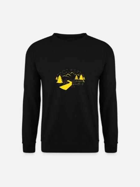 Camping Trailer-Happy Camper-Nature Lover - Unisex Sweatshirt - black