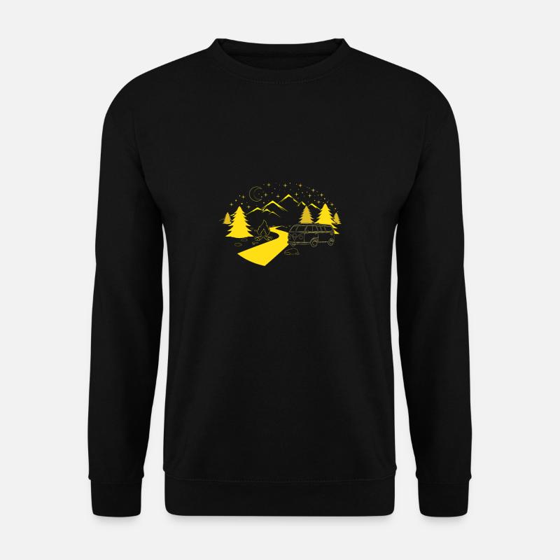 Camping Trailer-Happy Camper-Nature Lover - Unisex Pullover - Schwarz