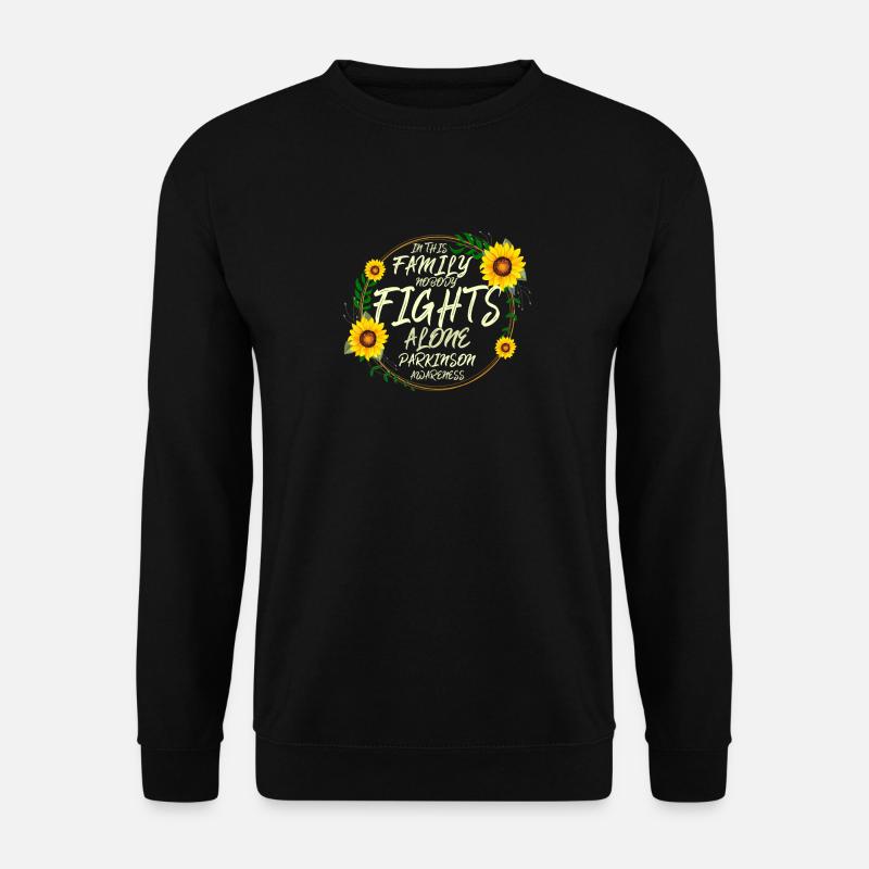 Niemand kämpft alleine. Parkinson-Bewusstsein - Unisex Pullover - Schwarz