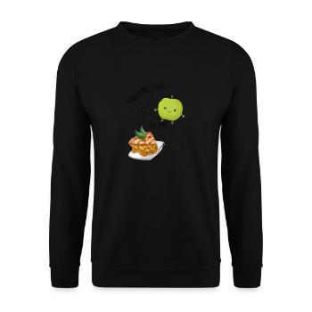 Vous êtes la pomme à ma tarte correspondant à des chemises de couple - Sweat-shirt Unisexe - noir - Devant - Alina (178cm) & Michal (187cm)