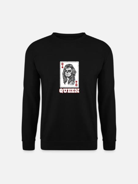 Queen Card Caro - Unisex Pullover - Schwarz