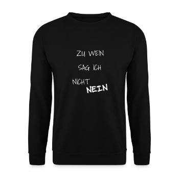 Je ne dis pas non au vin - Sweat-shirt Unisexe - noir - Devant - Alina (178cm) & Michal (187cm)