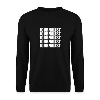 journalist - Unisex Sweatshirt - black - Front - Alina (178cm) & Michal (187cm)