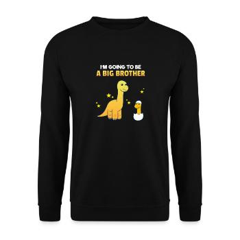 Frères et sœurs frère Brothersaurus I cadeau - Sweat-shirt Unisexe - noir - Devant - Alina (178cm) & Michal (187cm)