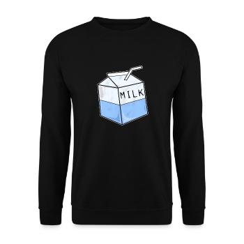 Milk milk pack - Unisex Sweatshirt - black - Front - Alina (178cm) & Michal (187cm)
