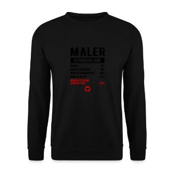 Malermeister Lackierer Stundenlohn Malerbetrieb - Unisex Pullover - Schwarz - Vorne - Alina (178cm) & Michal (187cm)