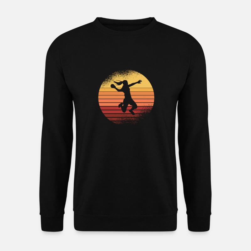 Handball Sport Team Handballer Sprungwurf Geschenk - Unisex Pullover - Schwarz