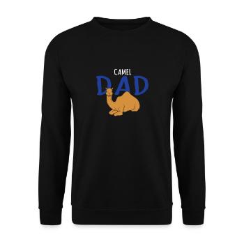 Papa de chameau - Cadeau d'amant de chameau - Cadeau de papa - Sweat-shirt Unisexe - noir - Devant - Alina (178cm) & Michal (187cm)