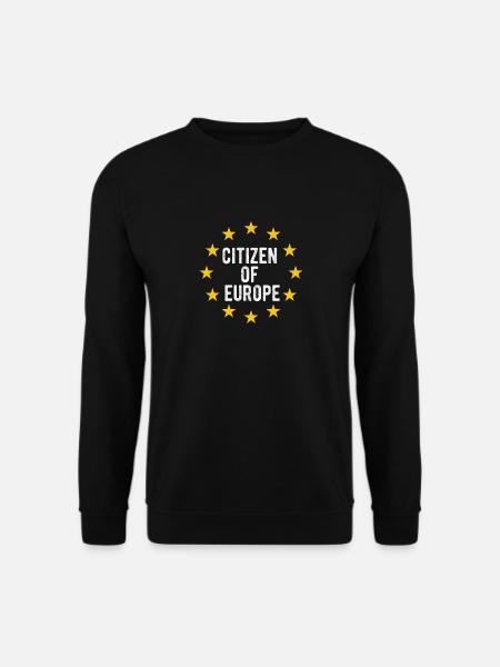 Still European EU Flag T-Shirt Remainer Anti Brexi - Unisex Sweatshirt - black