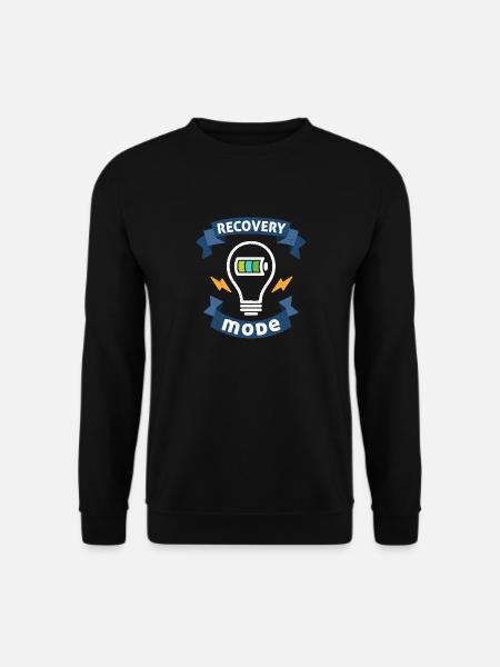 Gute Besserung Geschenkdesign Der Wiederherstellungsmodus ist aktiviert - Unisex Pullover - Schwarz