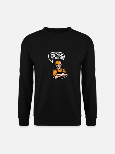 Construction worker construction site design - Unisex Sweatshirt - black