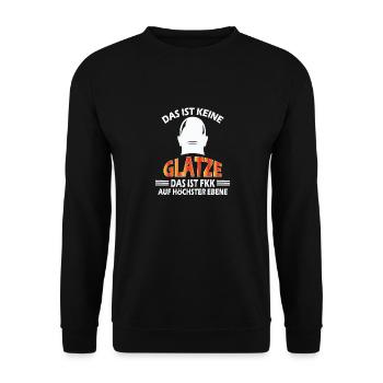 Glatze FKK - Unisex Pullover - Schwarz - Vorne - Alina (178cm) & Michal (187cm)