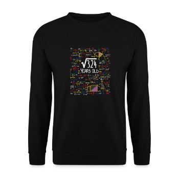 Racine carrée de 324 - 18e cadeau d'anniversaire - Sweat-shirt Unisexe - noir - Devant - Alina (178cm) & Michal (187cm)