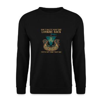 Wikinger Germanen Runen Nordische Mythologie Odin - Unisex Pullover - Schwarz - Vorne - Alina (178cm) & Michal (187cm)