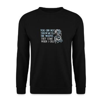 Wikinger Germanen Runen Nordische Mythologie Odin - Unisex Pullover - Schwarz - Vorne - Alina (178cm) & Michal (187cm)