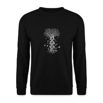 Family tree genetics biology environment I DNA tree - Unisex Sweatshirt - black - Front - Alina (178cm) & Michal (187cm)