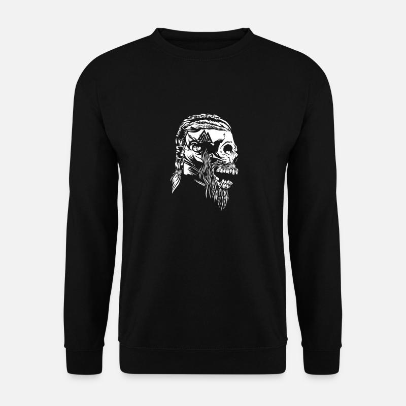 Wikinger Schädel mit Tattoos - Unisex Pullover - Schwarz
