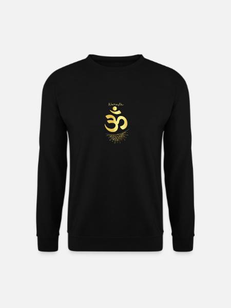 Yoga Mantra Namaste. Elefantenmeditation OM Symbol - Unisex Pullover - Schwarz