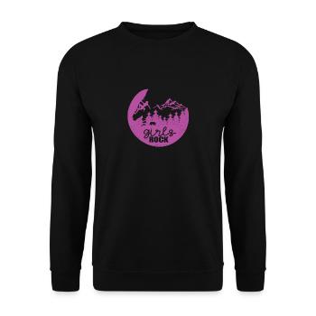 Girls Rock Climb Climbing - Unisex Pullover - Schwarz - Vorne - Alina (178cm) & Michal (187cm)